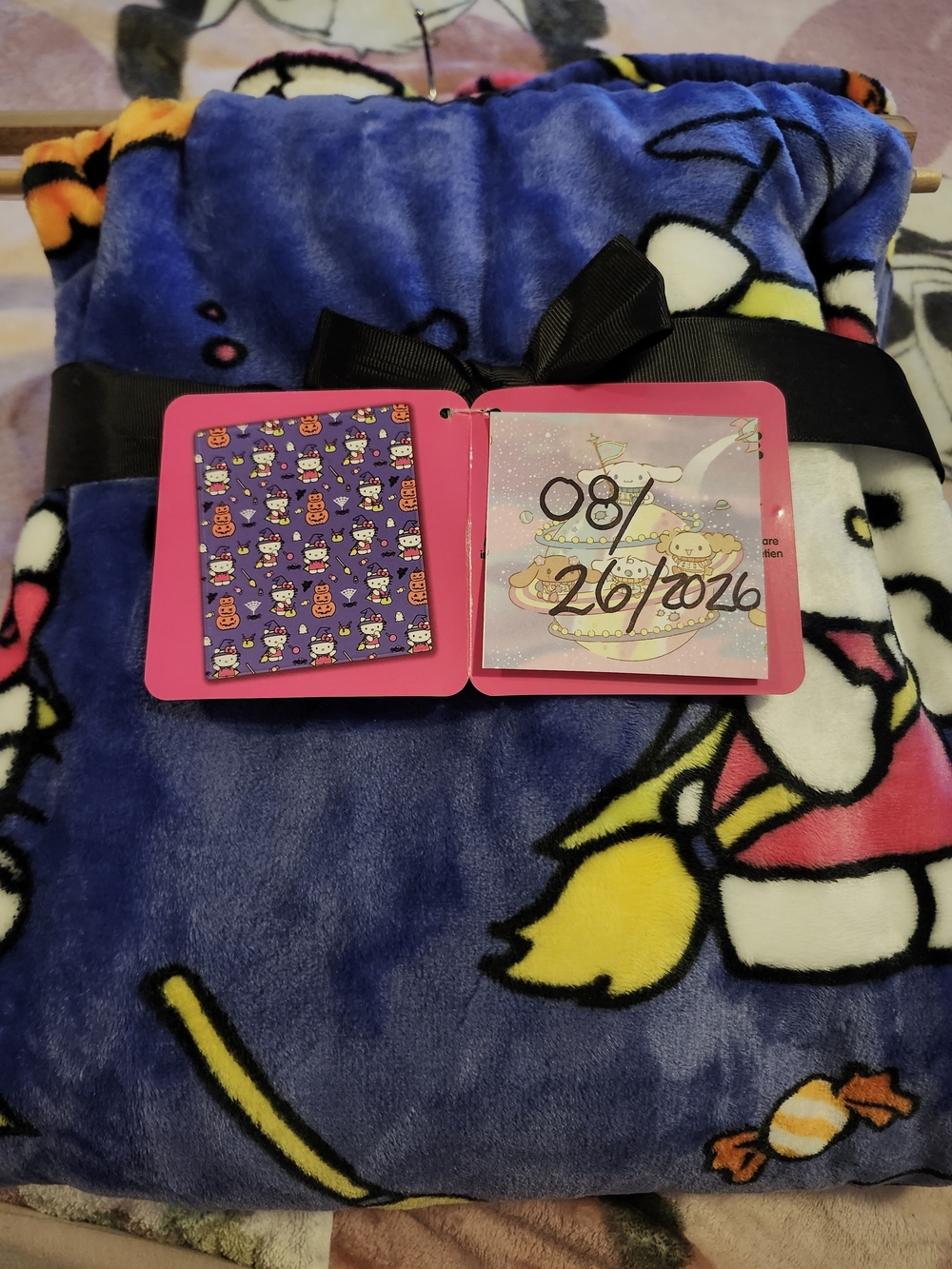Kids Plush Hooded Jacket - Purple Character Print